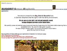 Tablet Screenshot of hanabritgermanshepherds.com